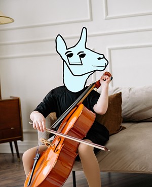 A young cellist tuning their cello getting ready to practice